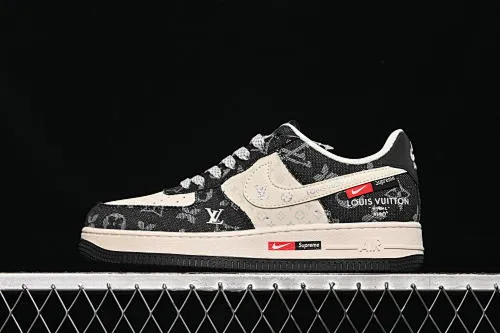 All categories Nk Air Force 1 Air Force series Nk Air Force 1 Low Air Force low-top Nike Air Force 1'07 Low LV co-branded denim beige white and black Air Force 1 low-top casual sneakers MZ9588-802